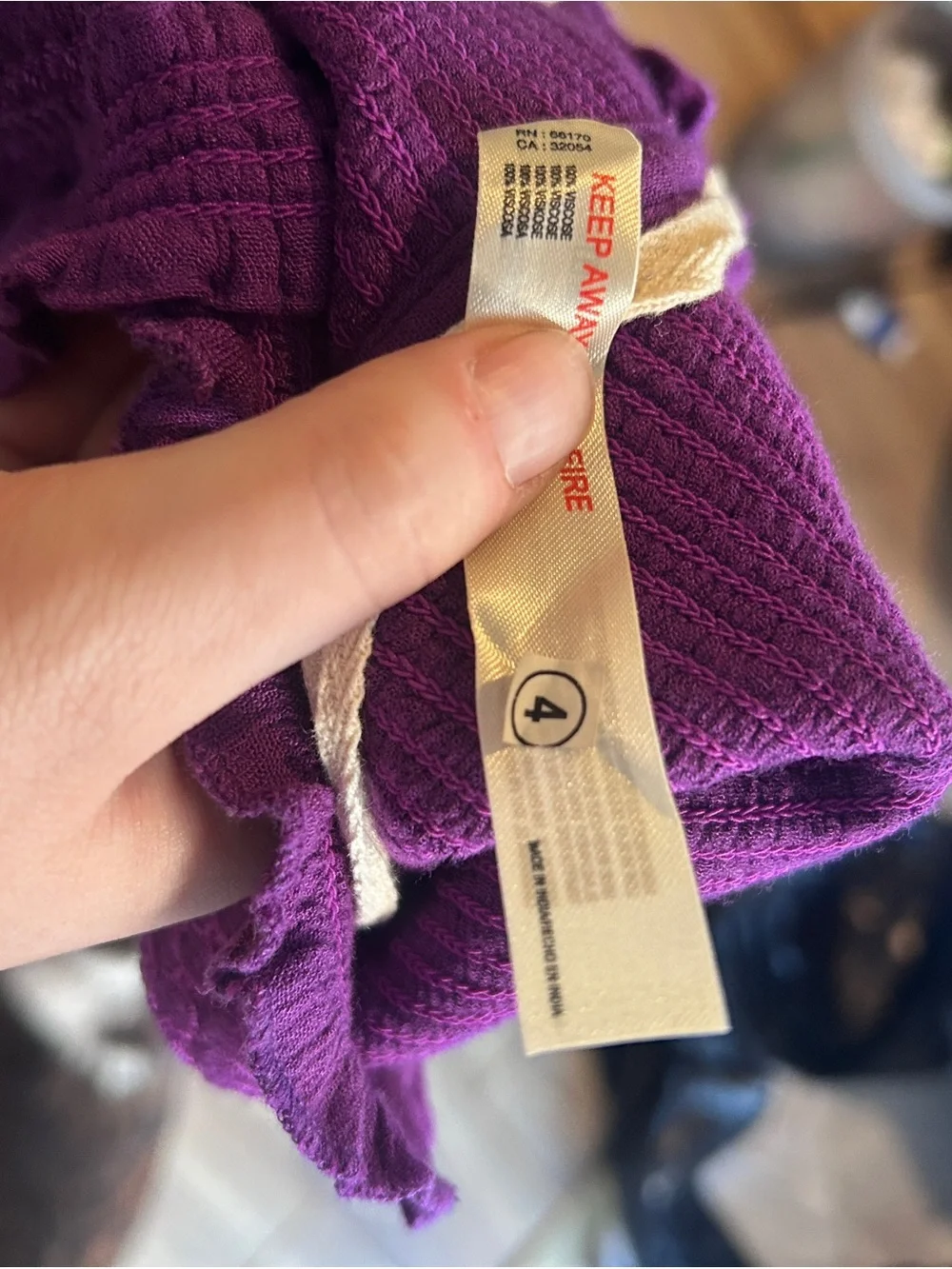 Free People Violet Smocked Ruffle Crop Tank